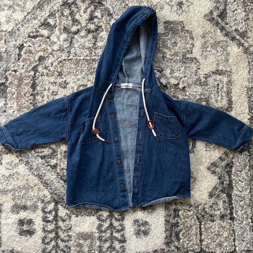 Kids Denim Hooded Jacket
